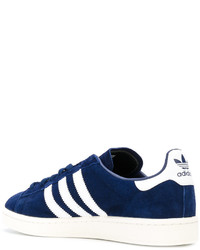 dunkelblaue Leder Turnschuhe von adidas