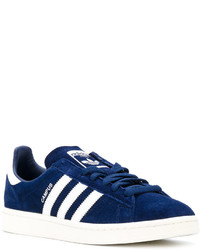 dunkelblaue Leder Turnschuhe von adidas