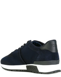 dunkelblaue Leder Turnschuhe von Tod's