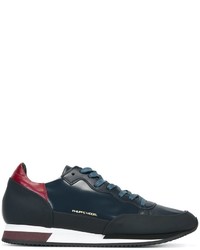 dunkelblaue Leder Turnschuhe von Philippe Model