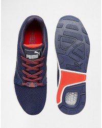 dunkelblaue Leder Turnschuhe von Puma