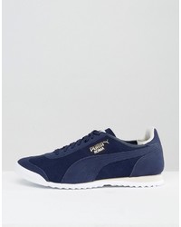 dunkelblaue Leder Turnschuhe von Puma