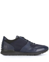 dunkelblaue Leder Turnschuhe von Tod's