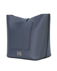 dunkelblaue Leder Umhängetasche von Zac Zac Posen