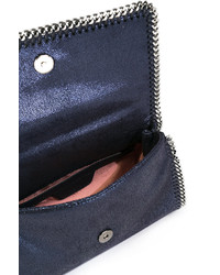 dunkelblaue Leder Umhängetasche von Stella McCartney