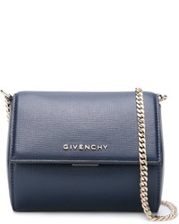 dunkelblaue Leder Umhängetasche von Givenchy