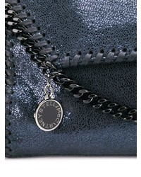 dunkelblaue Leder Umhängetasche von Stella McCartney