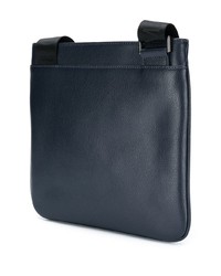 dunkelblaue Leder Umhängetasche von Emporio Armani