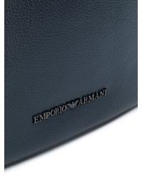 dunkelblaue Leder Umhängetasche von Emporio Armani