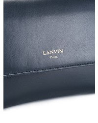 dunkelblaue Leder Umhängetasche von Lanvin