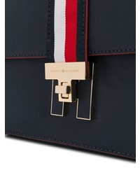 dunkelblaue Leder Umhängetasche von Tommy Hilfiger