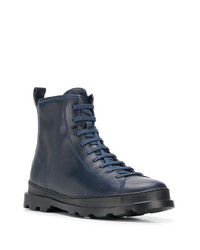 dunkelblaue Lederarbeitsstiefel von Camper