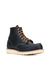 dunkelblaue Lederfreizeitstiefel von Red Wing Shoes