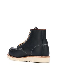 dunkelblaue Lederfreizeitstiefel von Red Wing Shoes