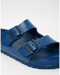 dunkelblaue Ledersandalen von Birkenstock