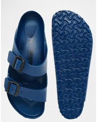 dunkelblaue Ledersandalen von Birkenstock