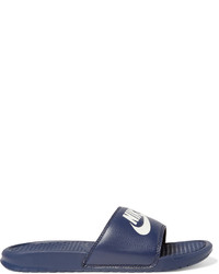 dunkelblaue Ledersandalen von Nike