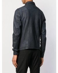 dunkelblaue Shirtjacke aus Leder von 10Sei0otto