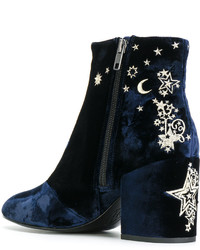 dunkelblaue Lederstiefel von Ash