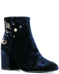 dunkelblaue Lederstiefel von Ash