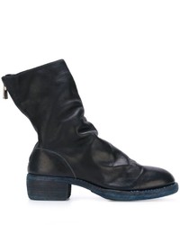 dunkelblaue Lederstiefel von Guidi