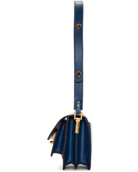 dunkelblaue Ledertaschen von Marni