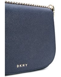dunkelblaue Ledertaschen von DKNY