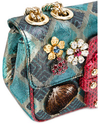 dunkelblaue Ledertaschen von Dolce & Gabbana