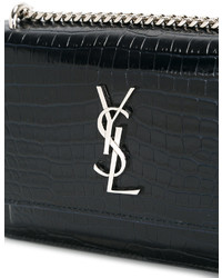 dunkelblaue Ledertaschen von Saint Laurent