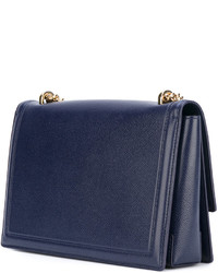 dunkelblaue Ledertaschen von Salvatore Ferragamo