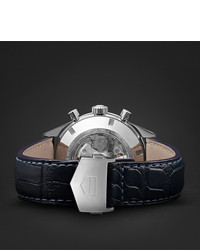 dunkelblaue Lederuhr von Tag Heuer