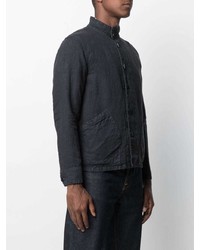 dunkelblaue Leinen Shirtjacke von Aspesi