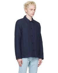 dunkelblaue Leinen Shirtjacke von A.P.C.