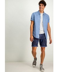 dunkelblaue Leinen Shorts von GARCIA