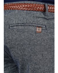 dunkelblaue Leinen Shorts von INDICODE