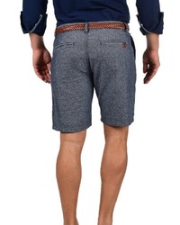 dunkelblaue Leinen Shorts von INDICODE