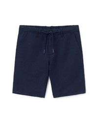 dunkelblaue Leinen Shorts von Marc O'Polo Denim