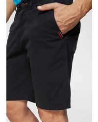 dunkelblaue Leinen Shorts von Superdry