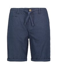 dunkelblaue Leinen Shorts von Urban Surface