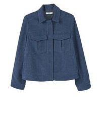 dunkelblaue Militärjacke von Mango