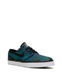 dunkelblaue Mit Batikmuster Leder niedrige Sneakers von Nike