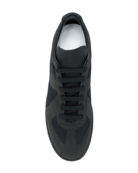 dunkelblaue niedrige Sneakers mit geometrischem Muster von Maison Margiela