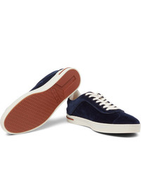 dunkelblaue niedrige Sneakers von Loro Piana