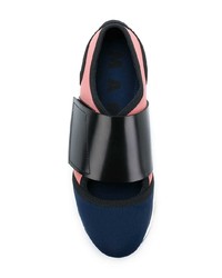 dunkelblaue niedrige Sneakers von Marni