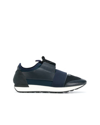 dunkelblaue niedrige Sneakers von Balenciaga