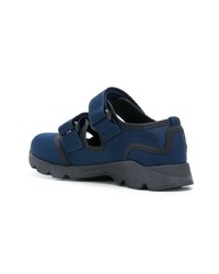 dunkelblaue niedrige Sneakers von Marni