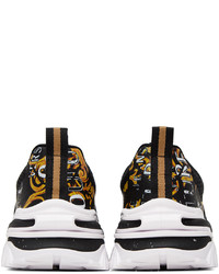 dunkelblaue niedrige Sneakers von VERSACE JEANS COUTURE