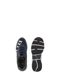 dunkelblaue niedrige Sneakers von BOSS