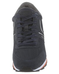 dunkelblaue niedrige Sneakers von BOSS