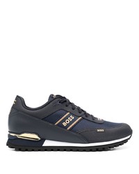 dunkelblaue niedrige Sneakers von BOSS